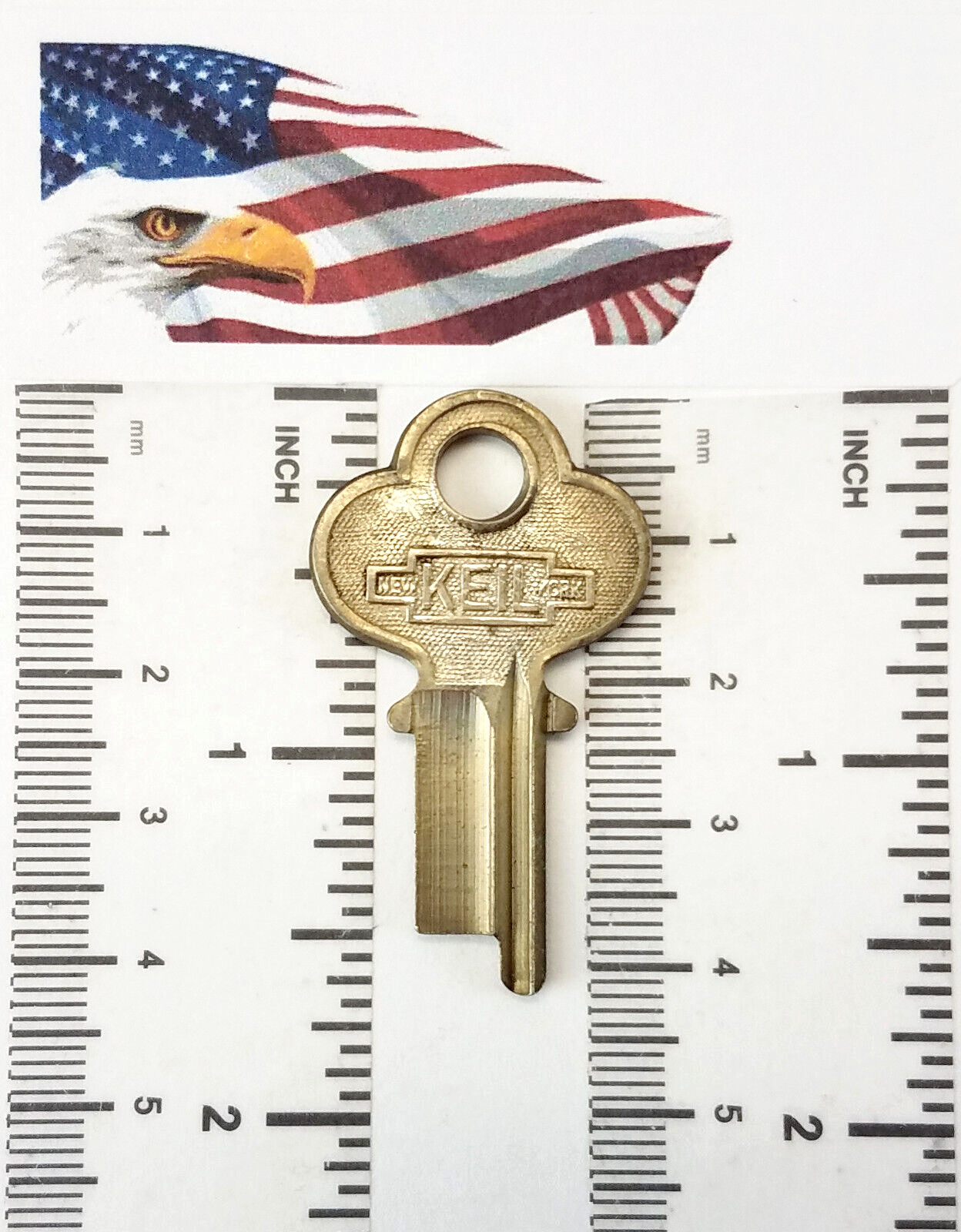 Vtg KEIL A178 Key BLANK For Old EAGLE Lock Steamer Trunk Footlocker 8418M 1055S