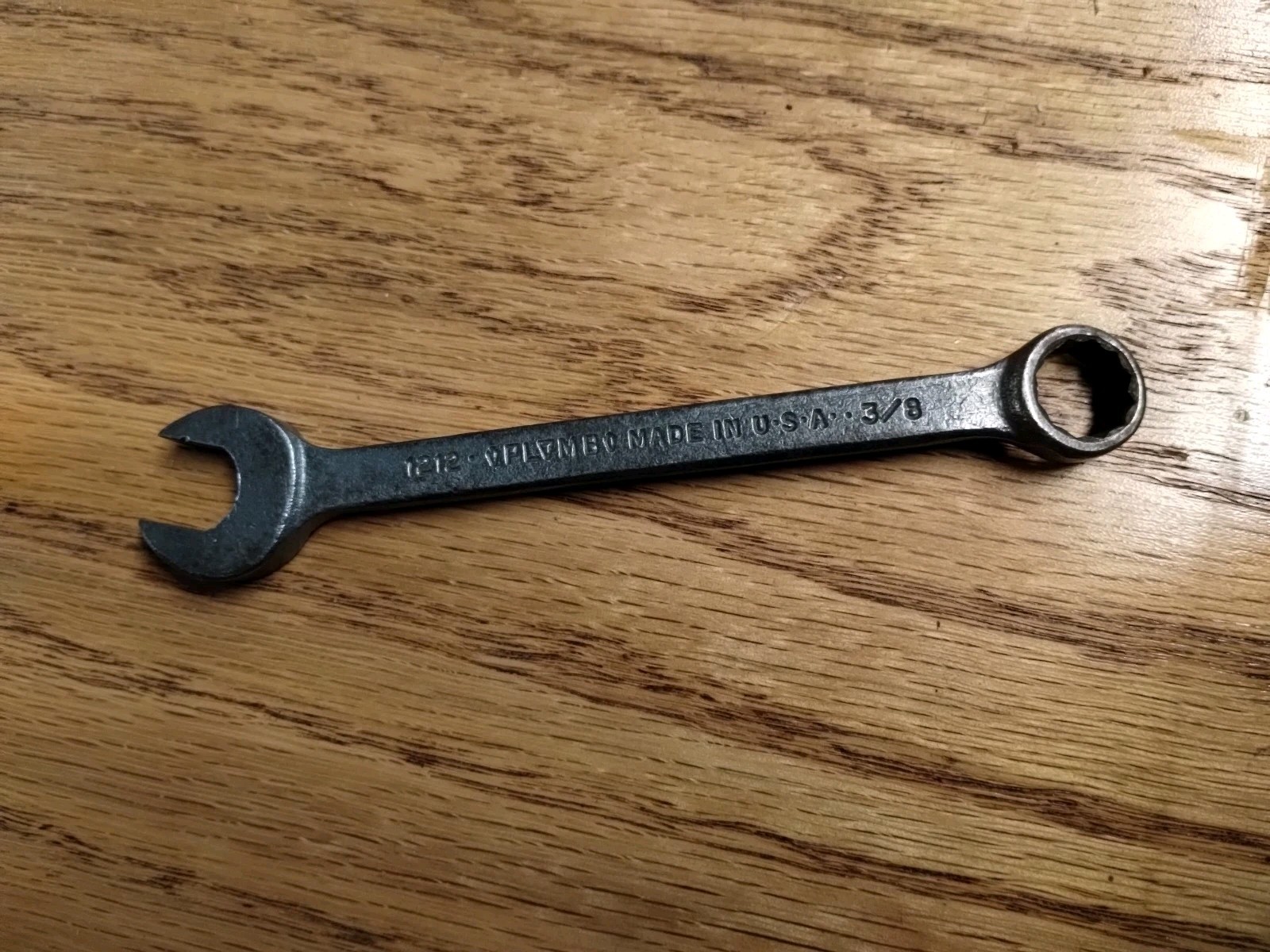 VINTAGE Plvmb 3/8″ 12-POINT Combo WRENCH No. 1212-USA plus Plumb 1/2″ Universal