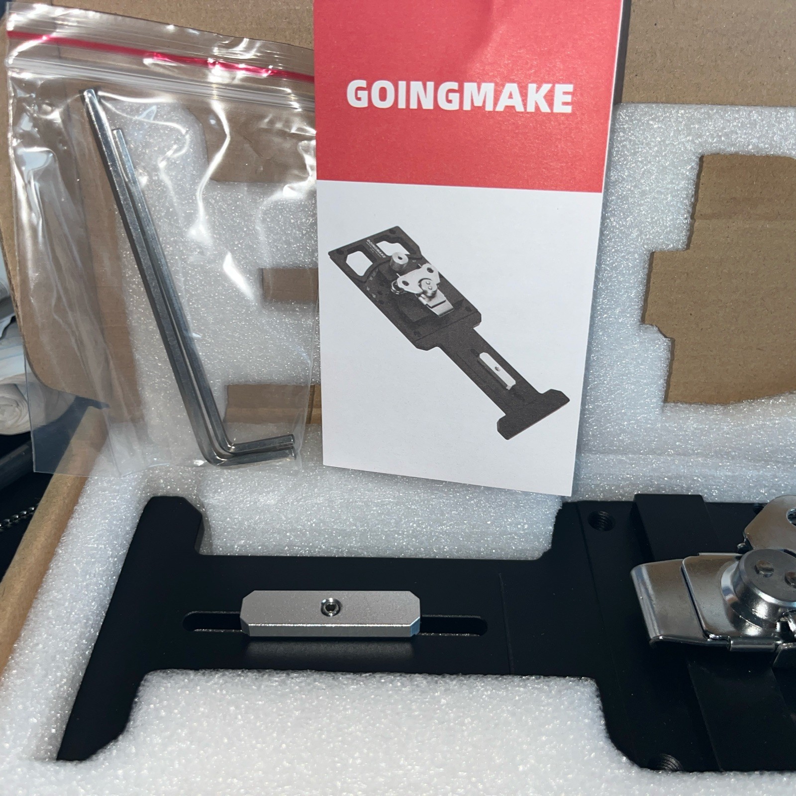 GOINGMAKE Adjustable Angle Track Saw Square Clamp Guide W/ -60° To 60° Quick