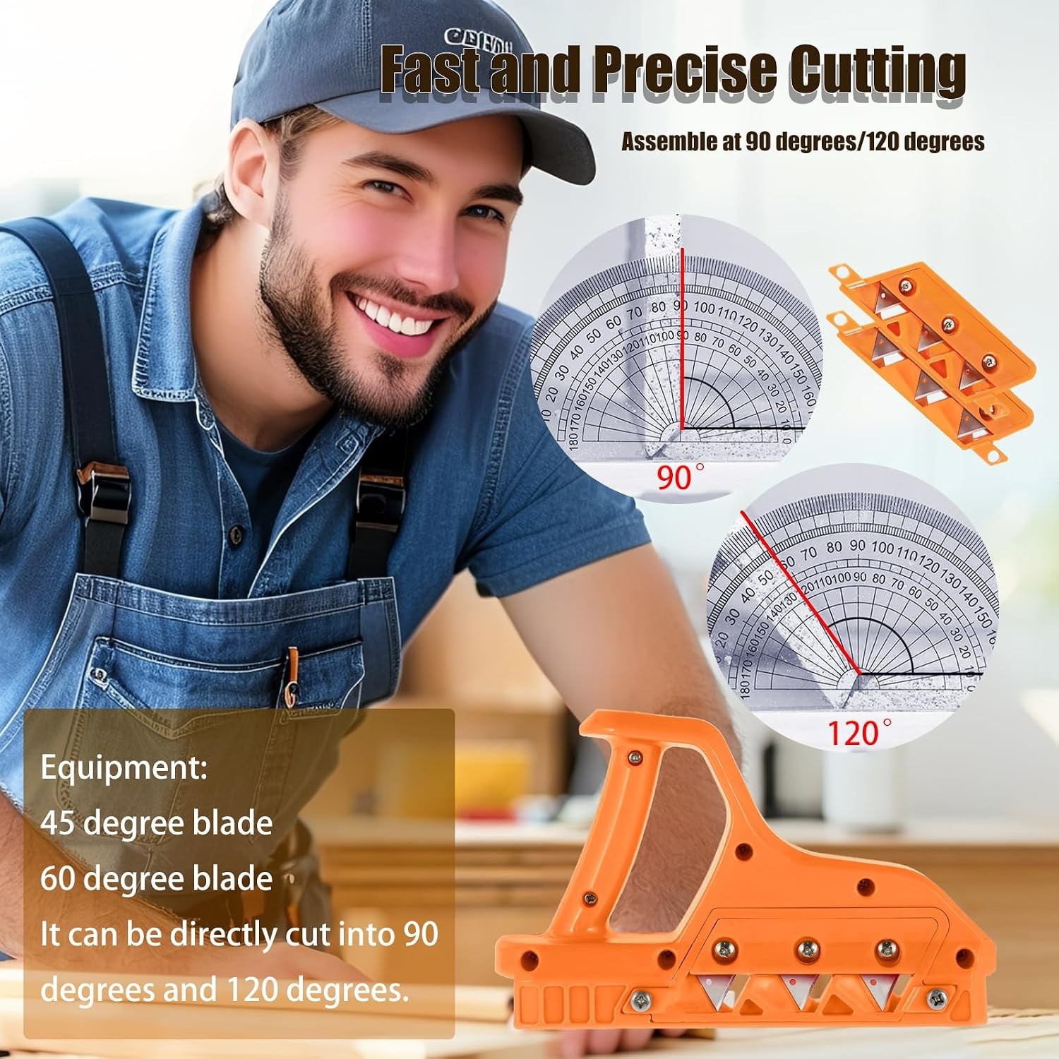 Plasterboard Fast Cutter,Precise 45° 60° Gypsum Board Hand Plane with 10 Sharp B