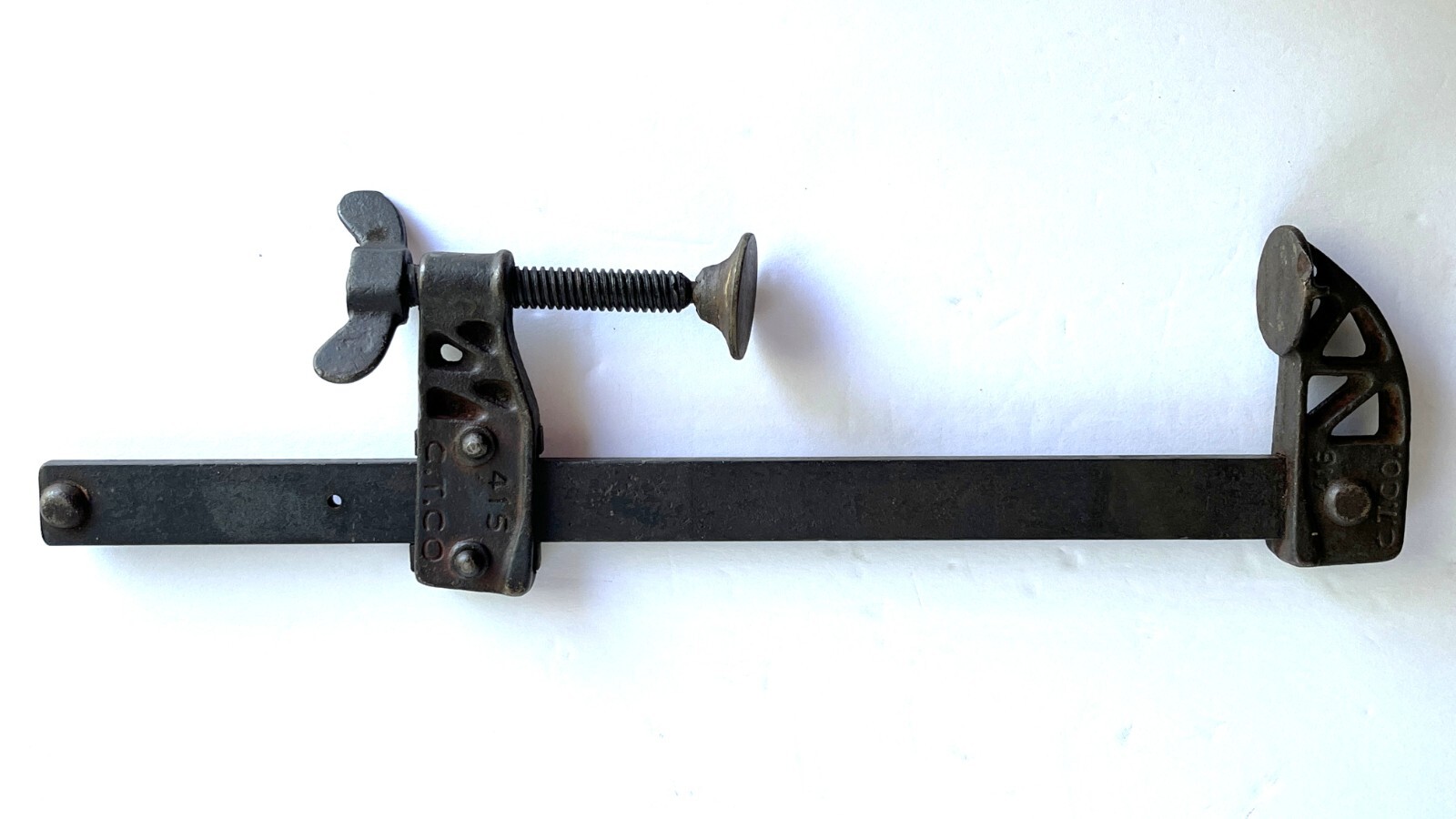 ANTIQUE C.T. CO. (CINCINNATI TOOL CO.) 16” CLAMP #415/416, PATENT #1639561