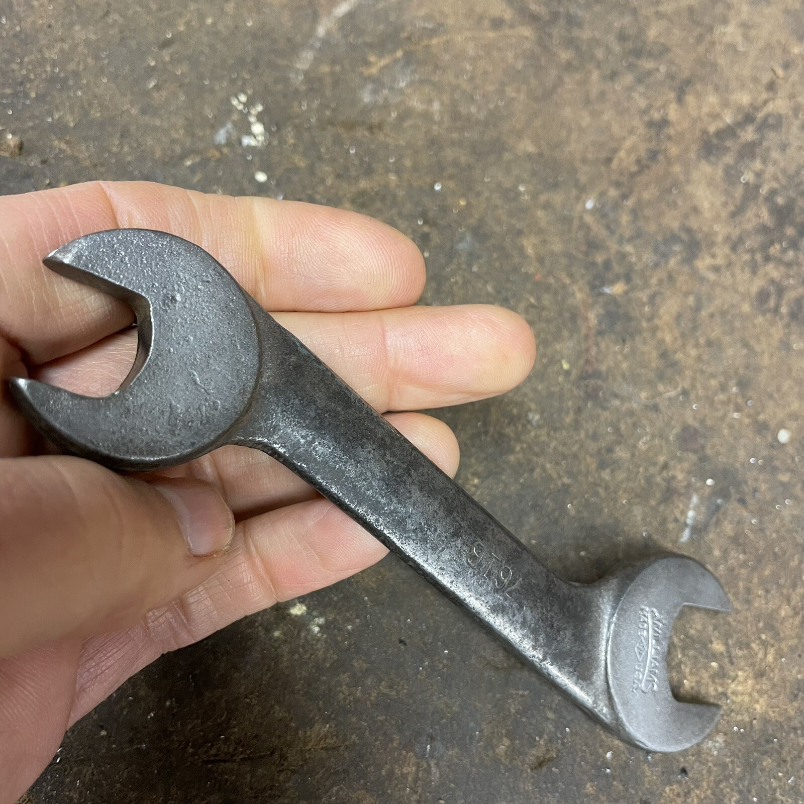 Vintage Williams Open End Wrench Lathe Tool #761B 11/16″ & 1/2″