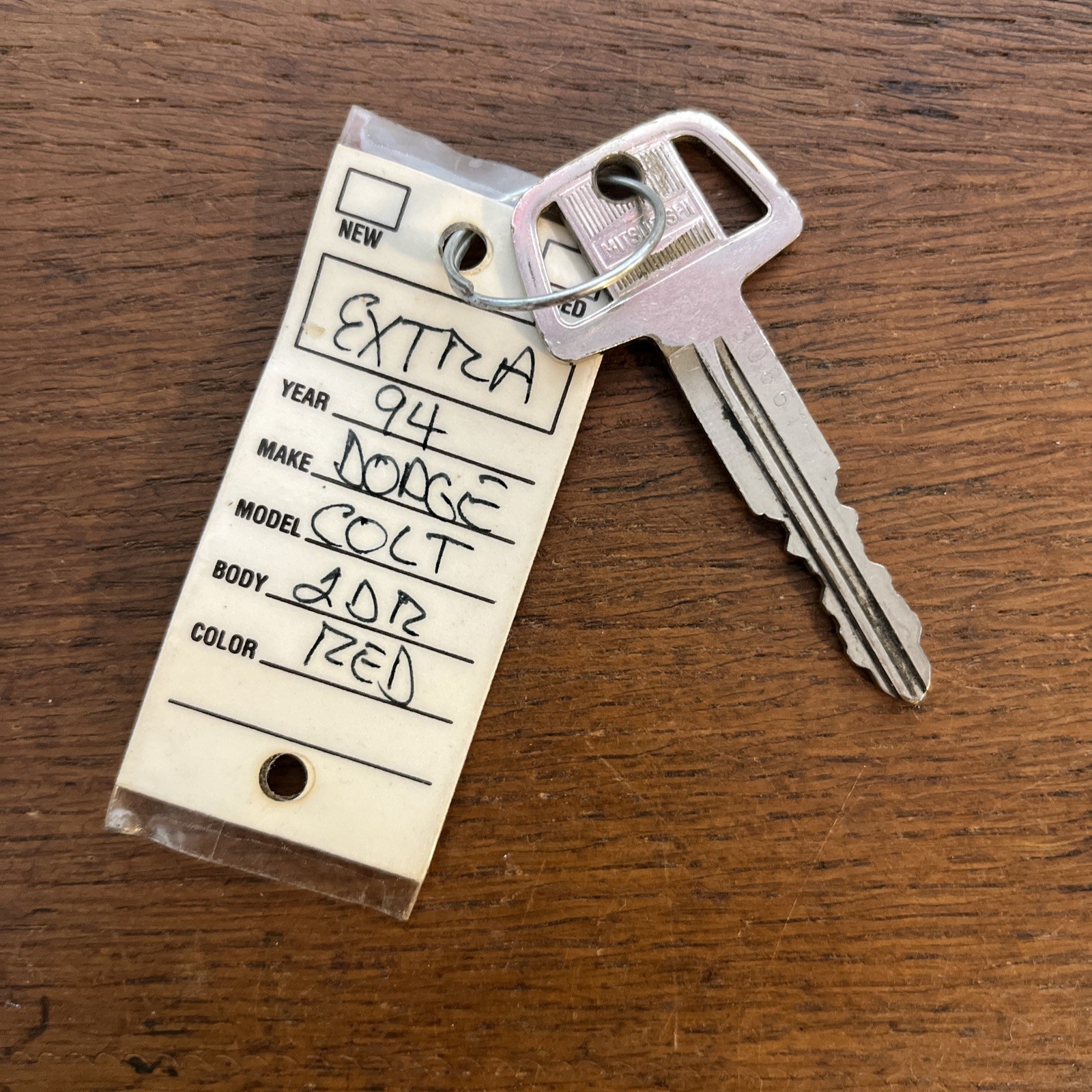 Vintage Set of Automotive Keys Lot of 1 Mitsubishi 1994 Dodge Colt