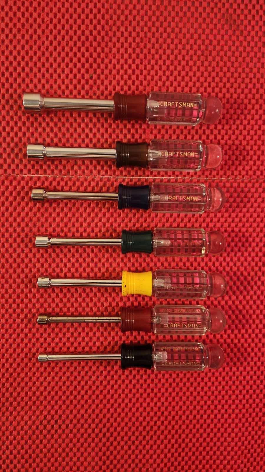 CRAFTSMAN 7 PIECEC SET OF NUT DRIVERS, 1/2″ – 3/16″, MADE IN THE U.S.A.