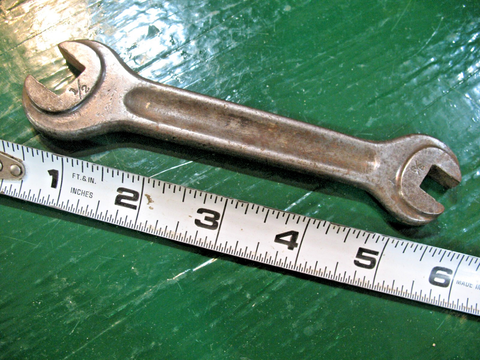 VINTAGE WILLIAMS USA No. 72 OPEN END WRENCH 3/8 & 1/2” REINFORCED JAWS