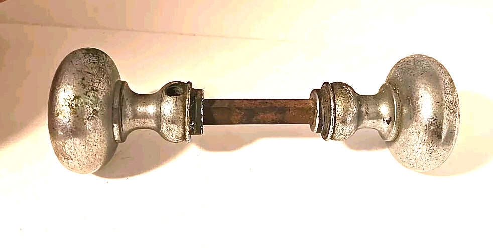 Silver Round Door Knobs Set Handle Hardware Restoration Rehab Traditional Small
