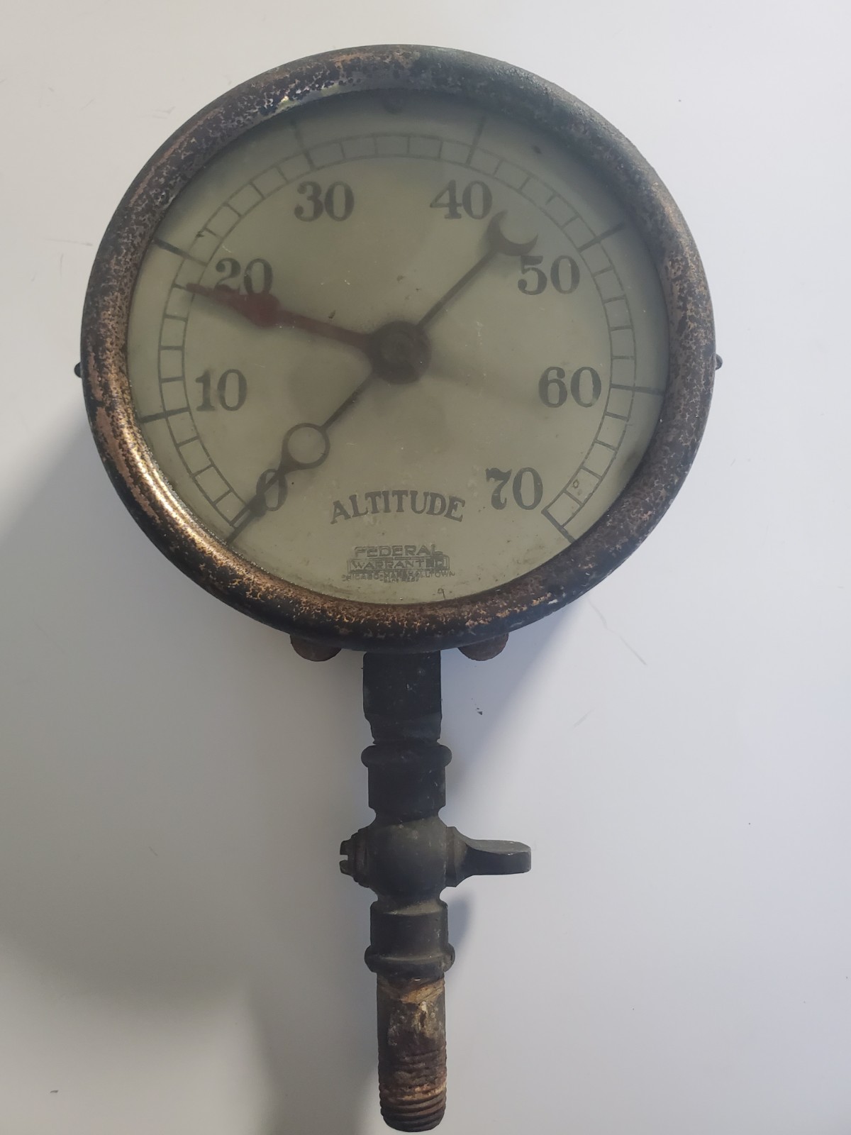 Antique Federal Warranted Altitude Gauge