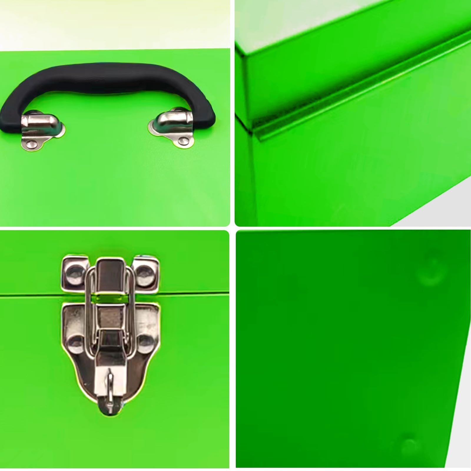 Metal Toolbox Portable Locking Tool Box Metal Took box Tool Box Organizer Tol…