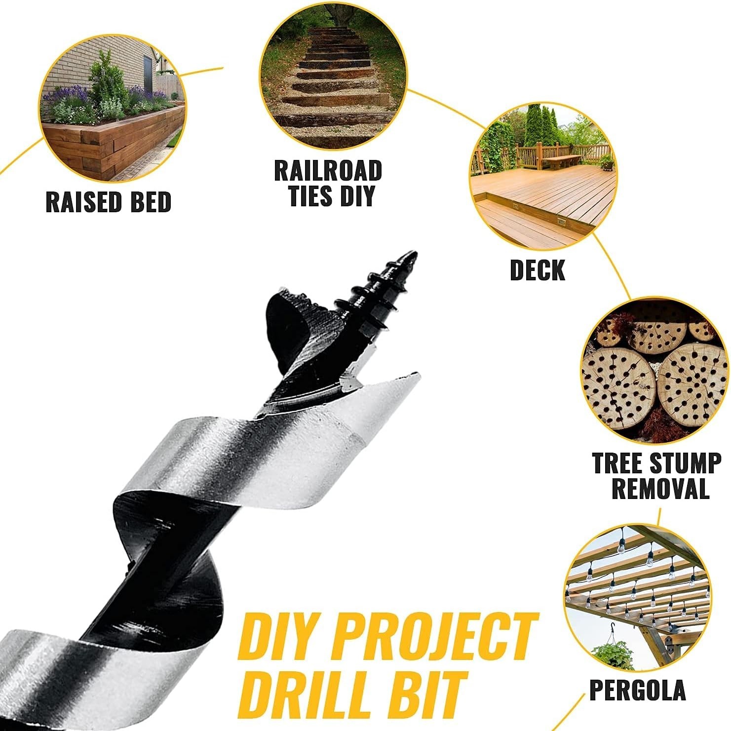 High-Speed Steel Auger Drill Bit 14x230mm for Effortless Woodworking Projects