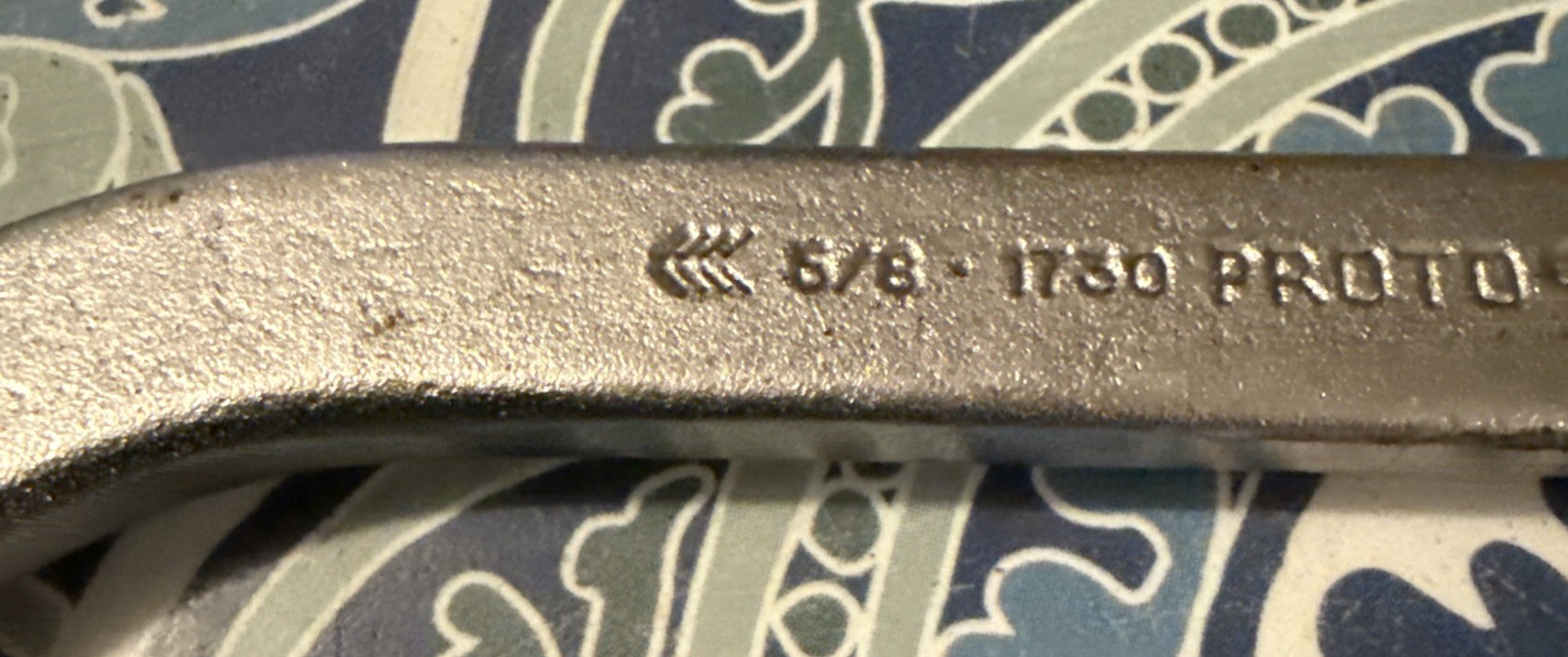 PROTO 1730 HALF MOON AIRCRAFT WRENCH 5/8 x 9/16 INCH 12PT USED HALF MOON WRENCH