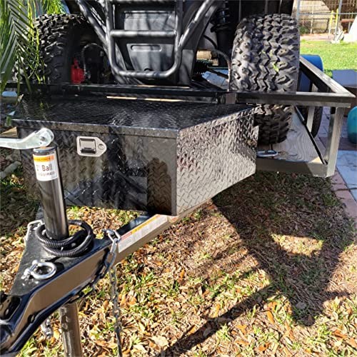 26 Inch Aluminum Utility Trailer Tongue Tool Box Wide 26″x13.3″x12″/Aluminum