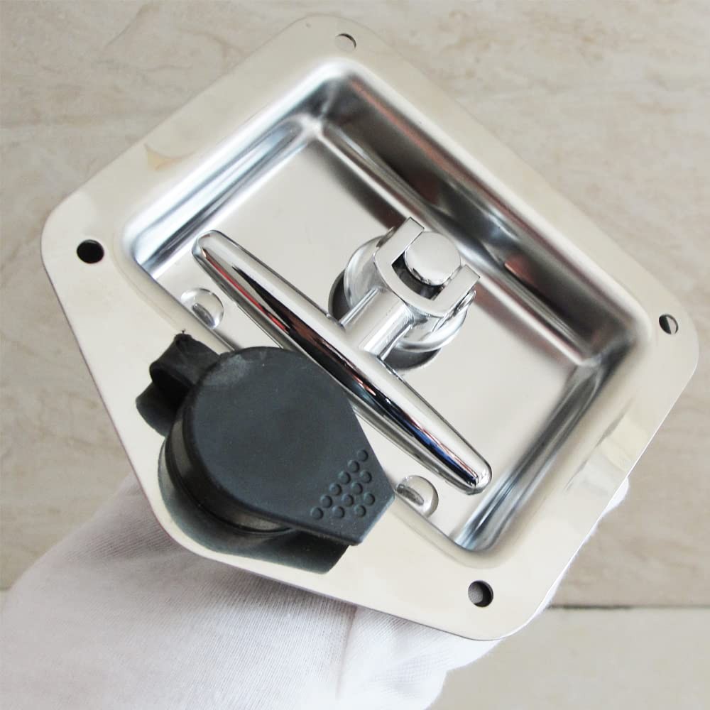 T Handle Latch Rv Truck Door Tool Box Lock Replacement with Keys Gasket Stain…