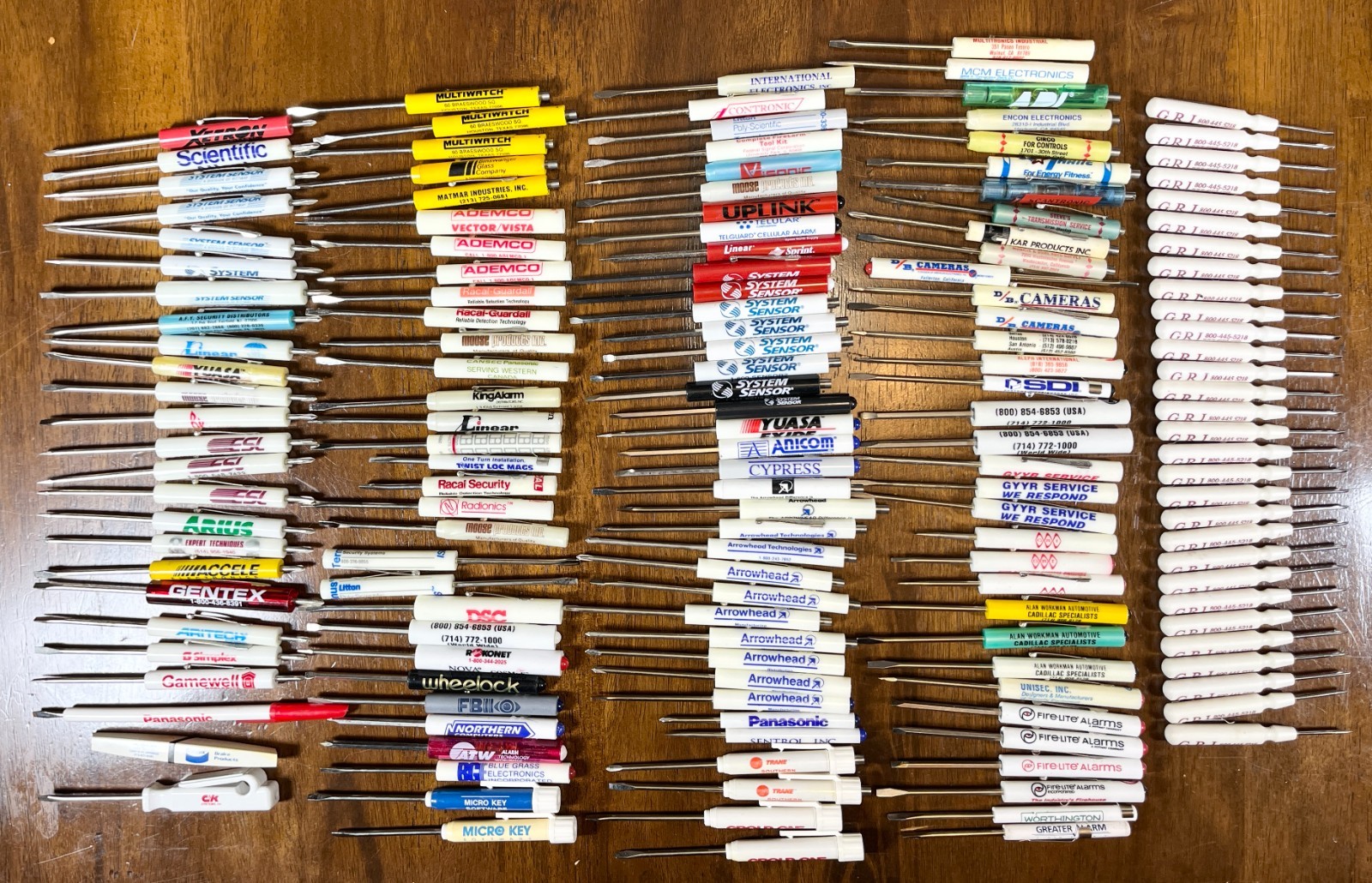 Vintage Lot of 155+ Advertising Mini Screwdrivers Flathead Phillips Magnetic