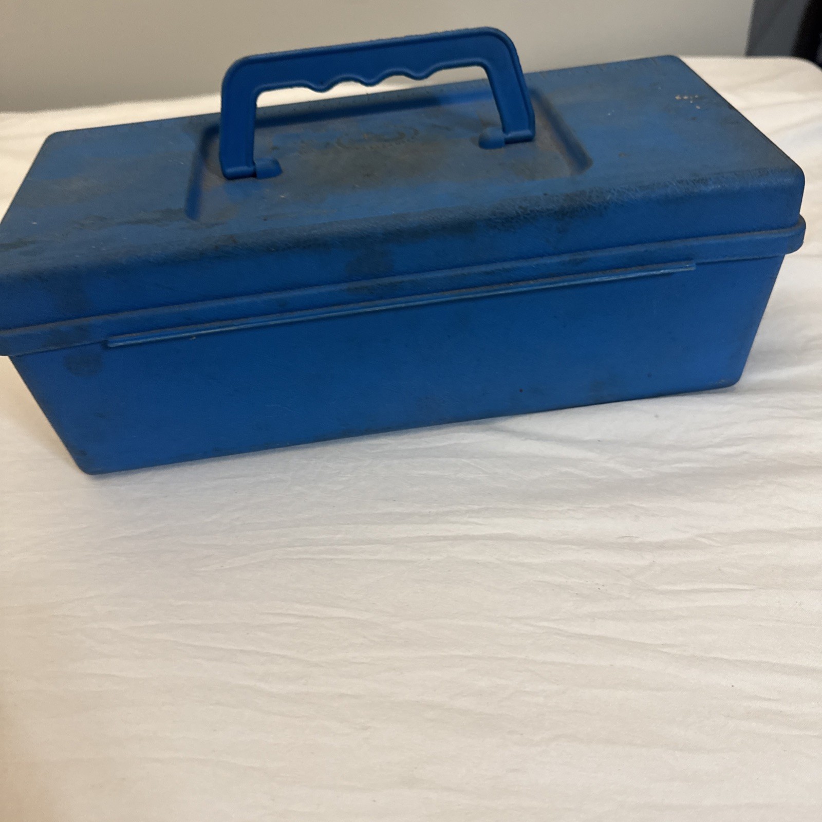 Vintage Oxwall Tool Company Blue Plastic Tackle /Tray USA With Tackle