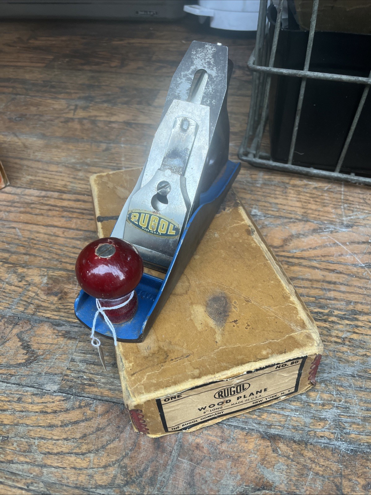 Vtg Rugol Wood Plane W/ Og Box GC 9 Inches New York New York