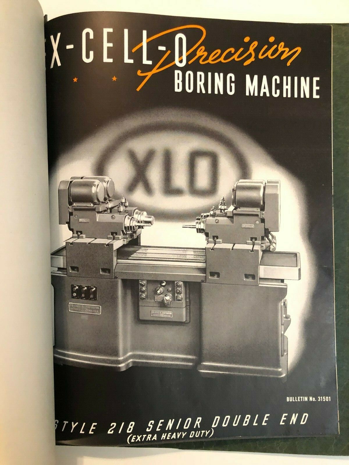 Ex-Cell-O Precision Boring Machine Operation, Maintenance Manual Style 218 WW 2