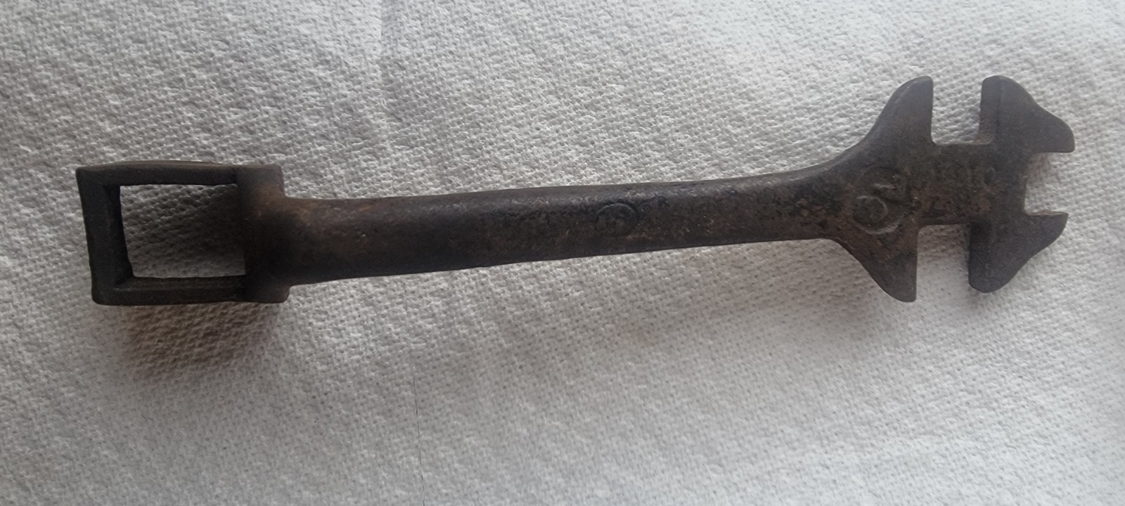 Vintage Antique Buggy Or Wagon Wrench Farm Tool Barn Mechanic Marked 1410