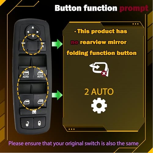 Master Power Window Switch for Ram 1500, Ram 2500, Ram