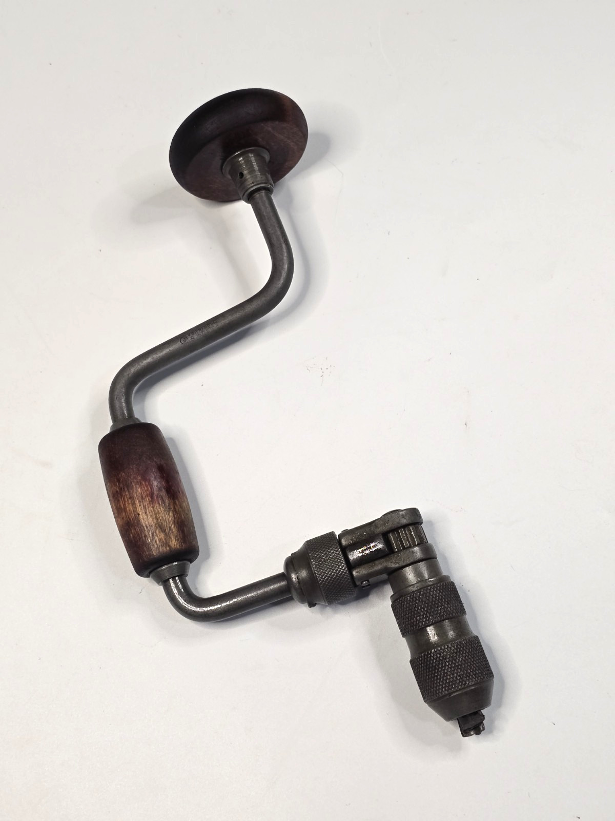 Sears Fulton No 8 Ratcheting Drill Brace w 2-Jaw Chuck