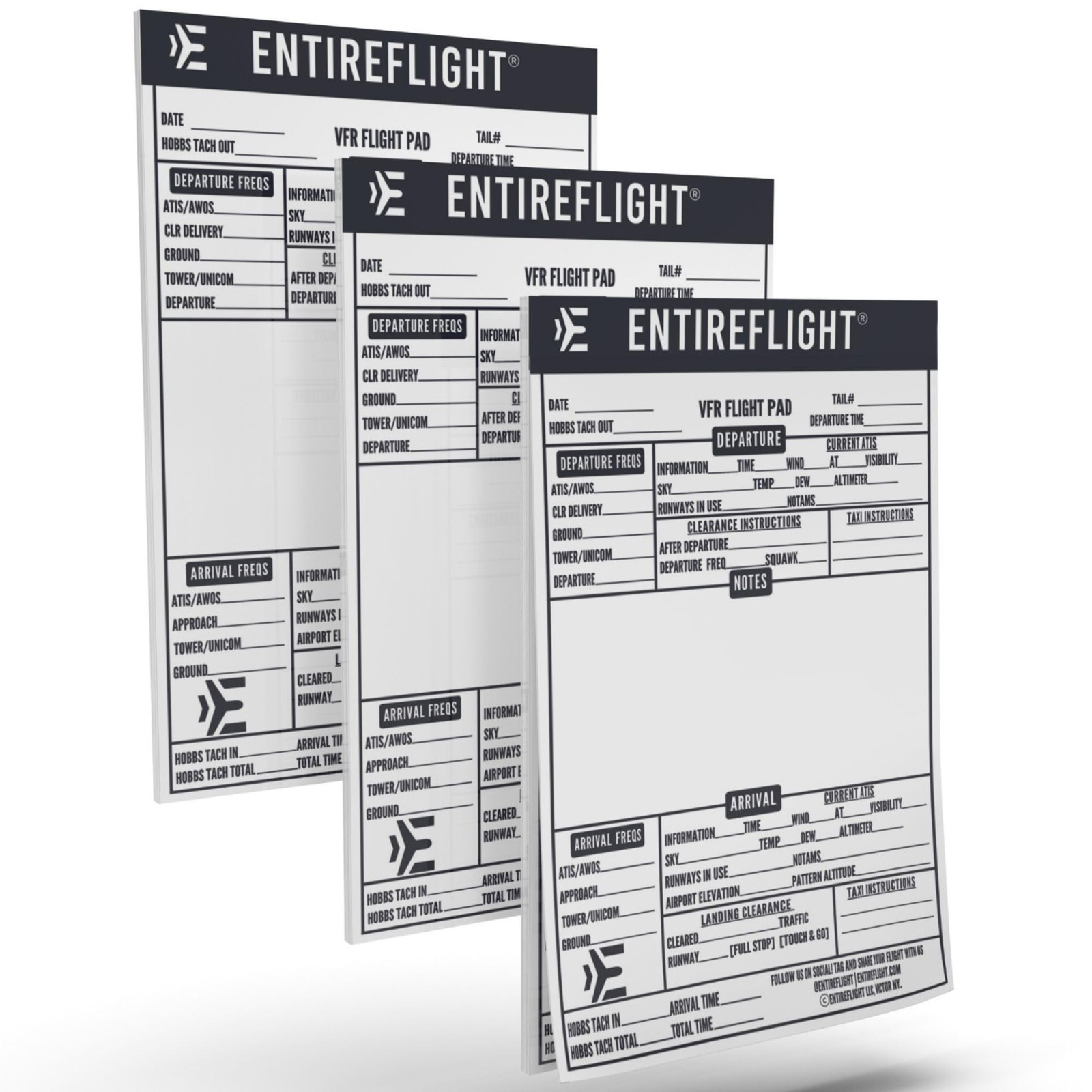 EntireFlight VFR Notepad for Pilot kneeboard Accessories for Flight Bag | Gr…