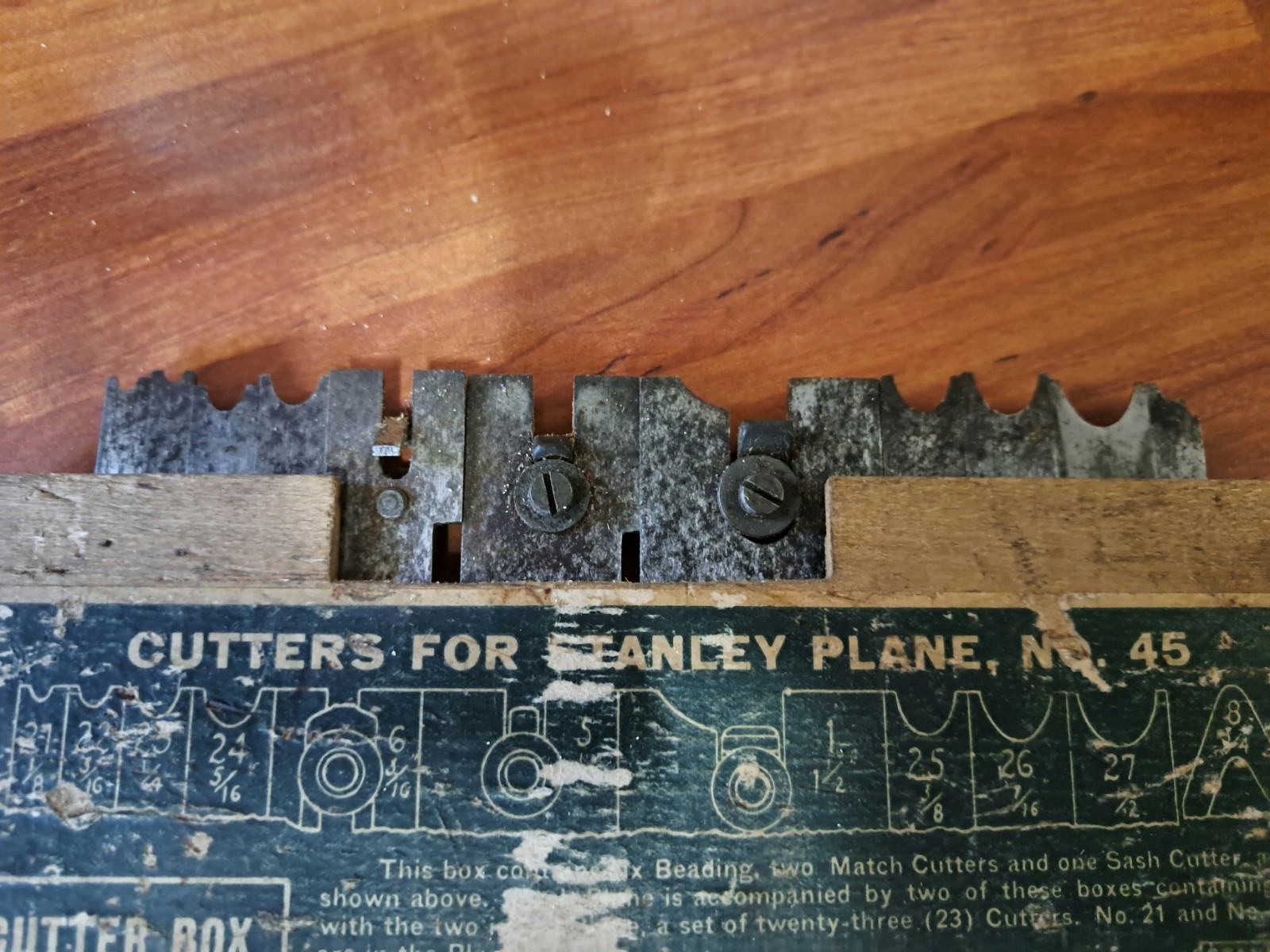 22 Vintage Cutters for Stanley Plane No.45 Made In USA Boxes 1+2 Sweetheart Era