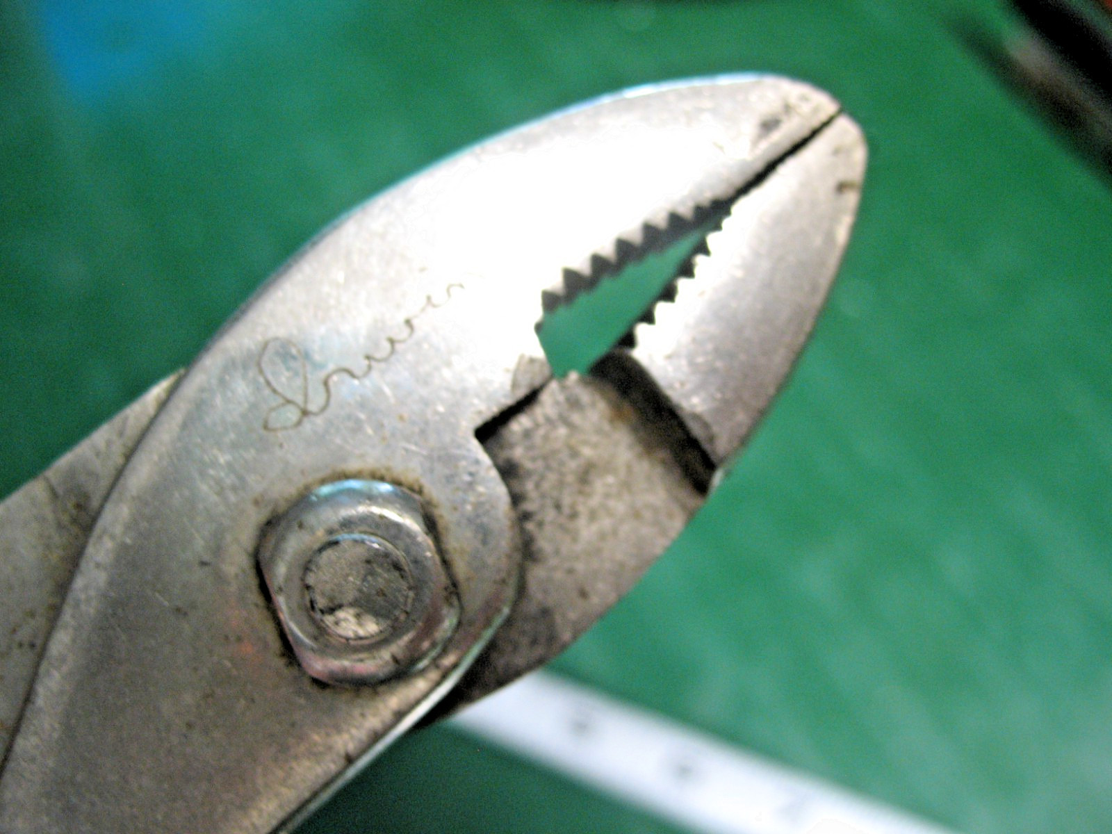 KRAEUTER NICKEL PLATE SLIP JOINT PLIERS 356-6 FANCY GRIPS VINTAGE USA
