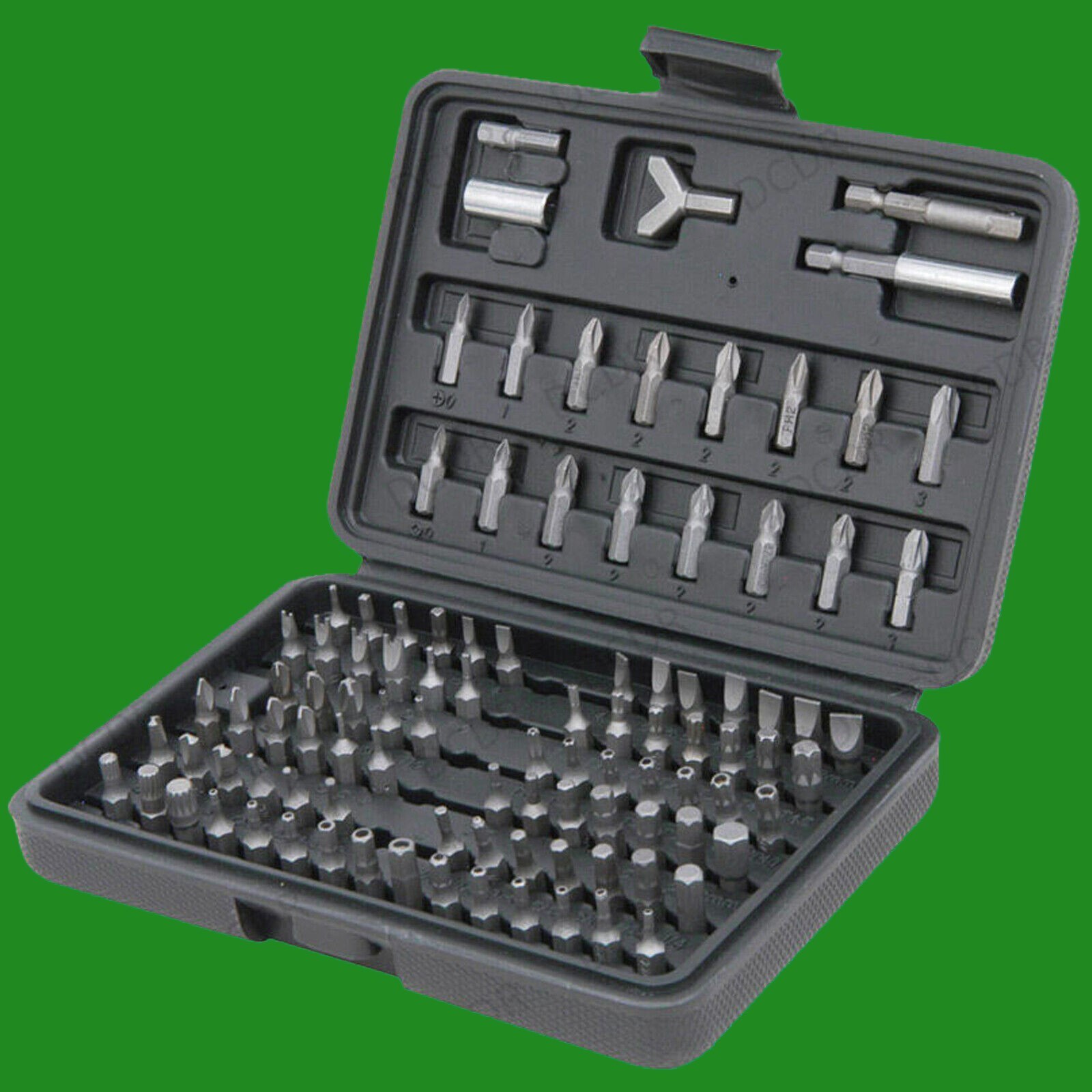 100 Piece Power Screwdriver Tool Bit Set, Phillips Slotted Hex Torx Square Torq