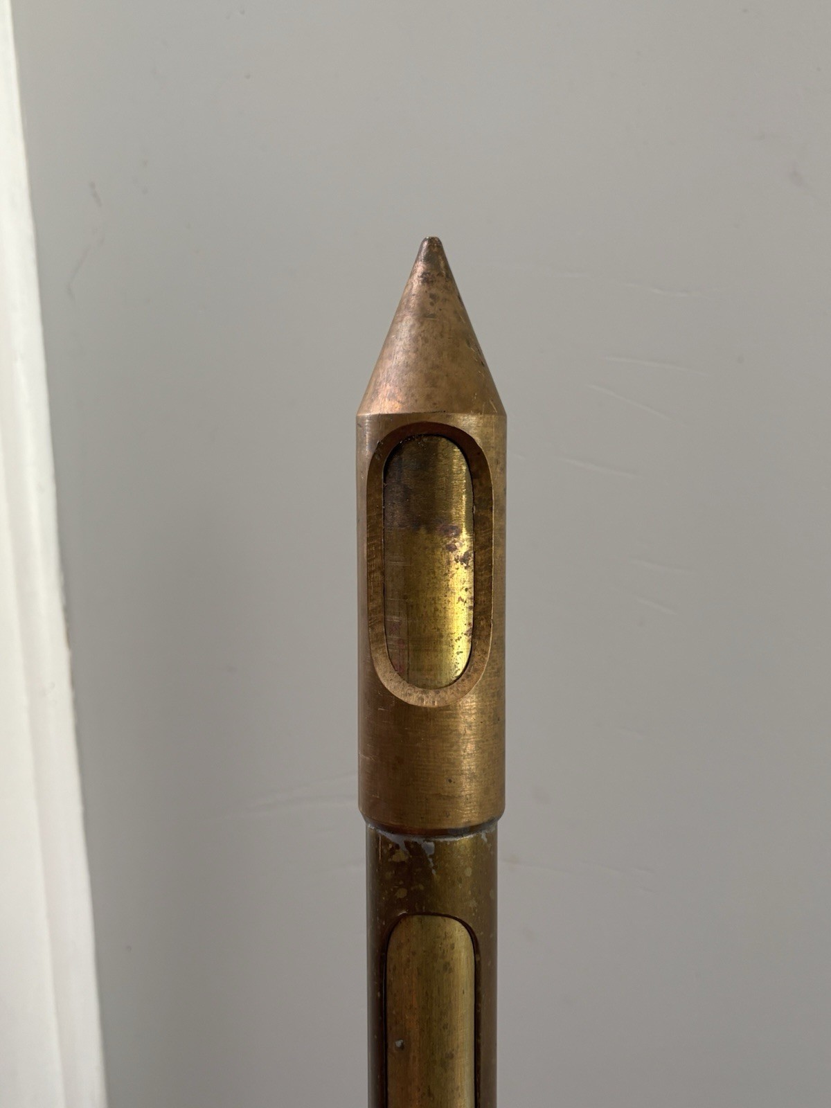 Vintage Seedburo Equipment Company Brass Grain & Seed Probe 10 Slot 63” Tall