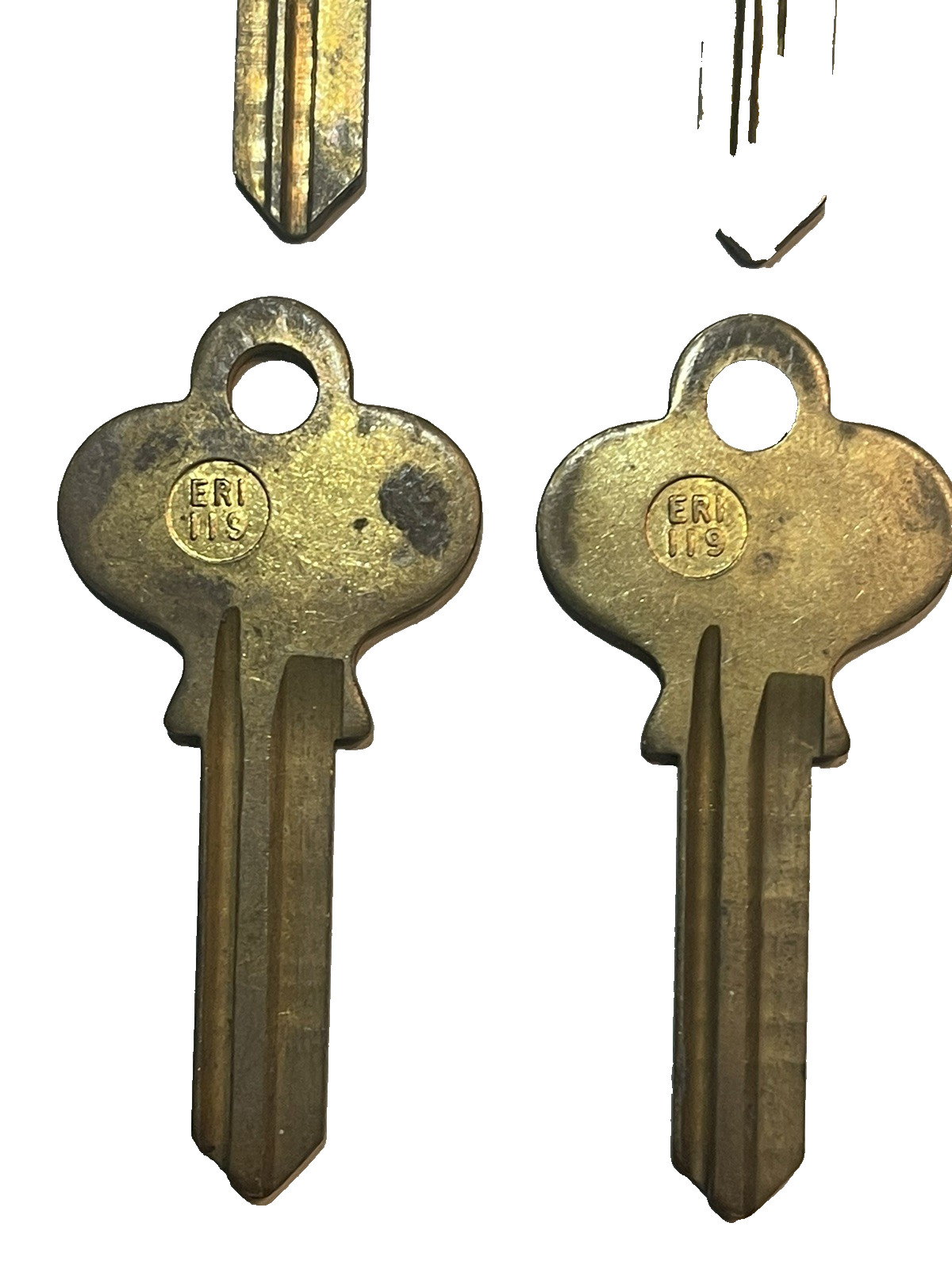 LOT of 4 STAR Key Blank Blanks USA Uncut Brass NOS 5ER1 ILCO ER5 TAYLOR 119