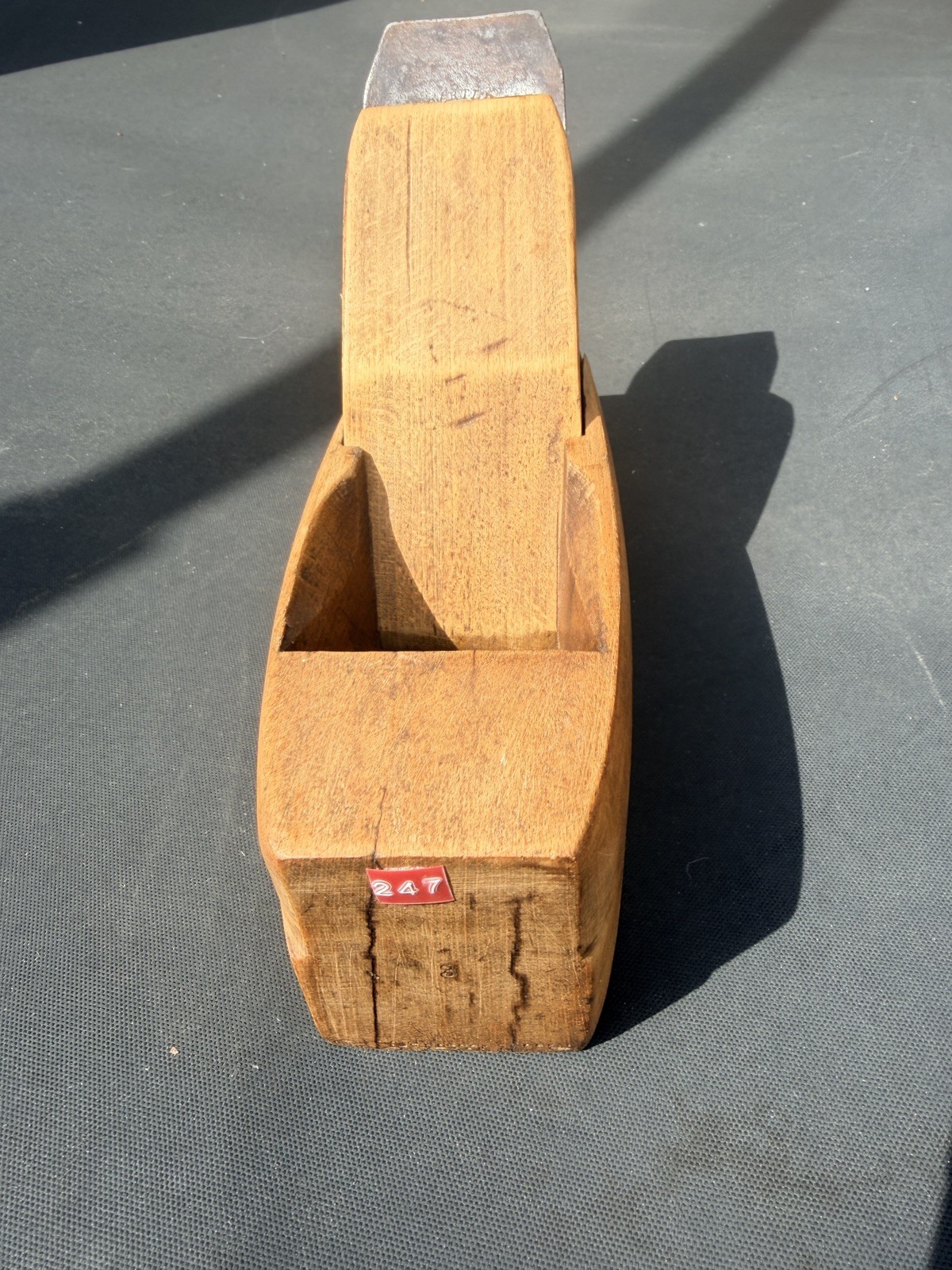 Vintage Wood Coffin Block Smoothing Plane AC Bartlett Cast Steel Blade USA