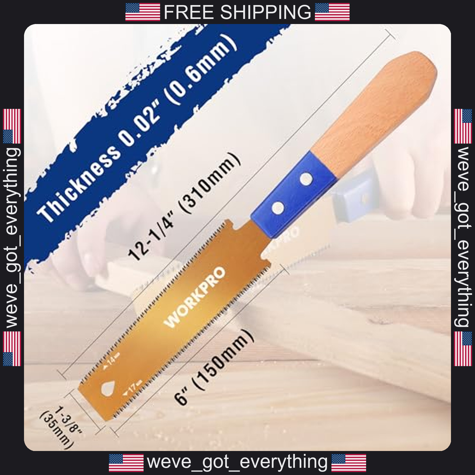 6-Inch Japanese Pull Saw for Fine Woodworking Dual-Edge Design