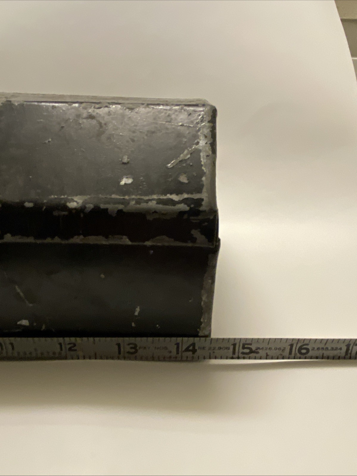 Vintage 14.5 Inch Handmade 1960s Metal Tool Box No Tray