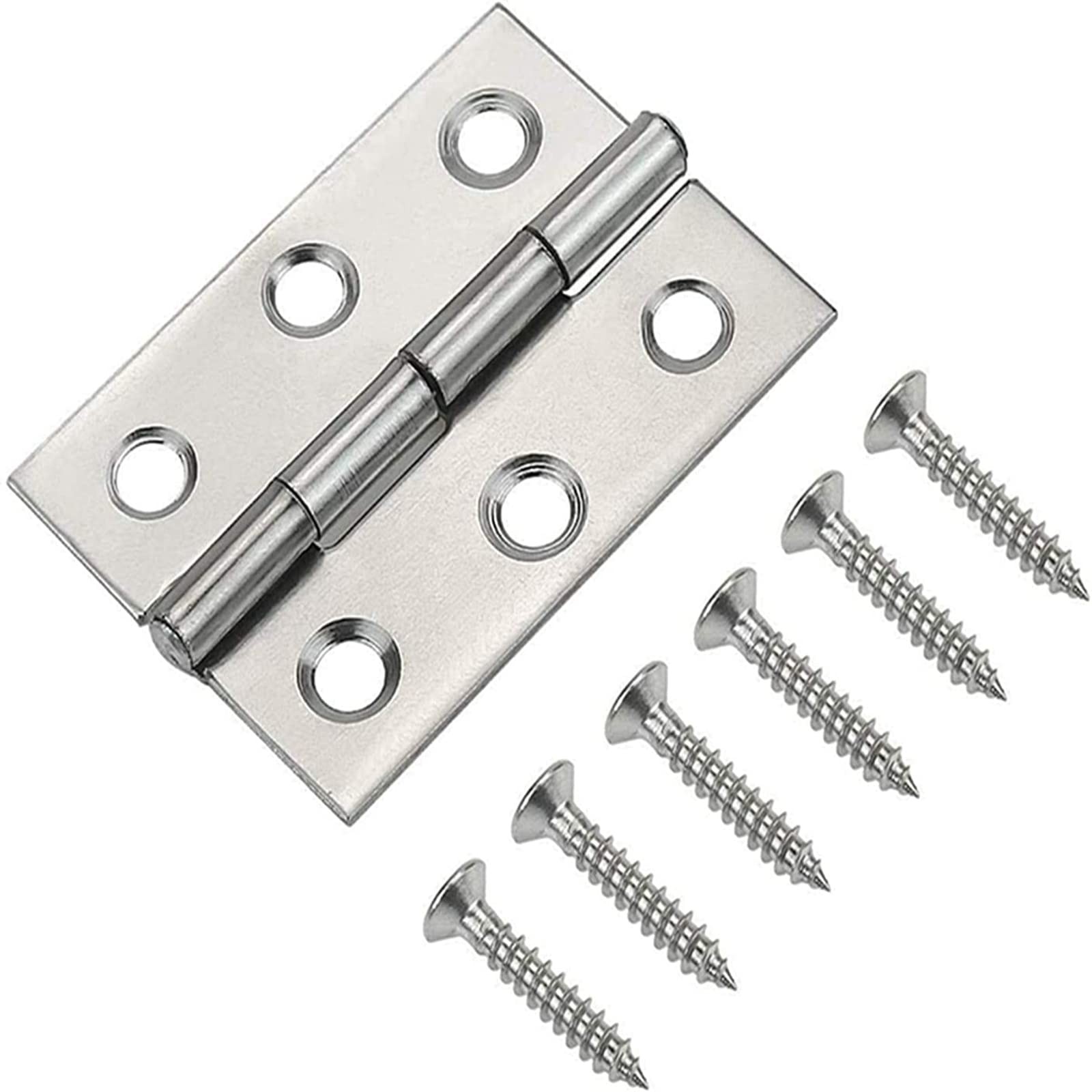 20Pcs 2 Inch Stainless Steel Folding Hings for Wooden 1.75×1.25 Inch, Silver