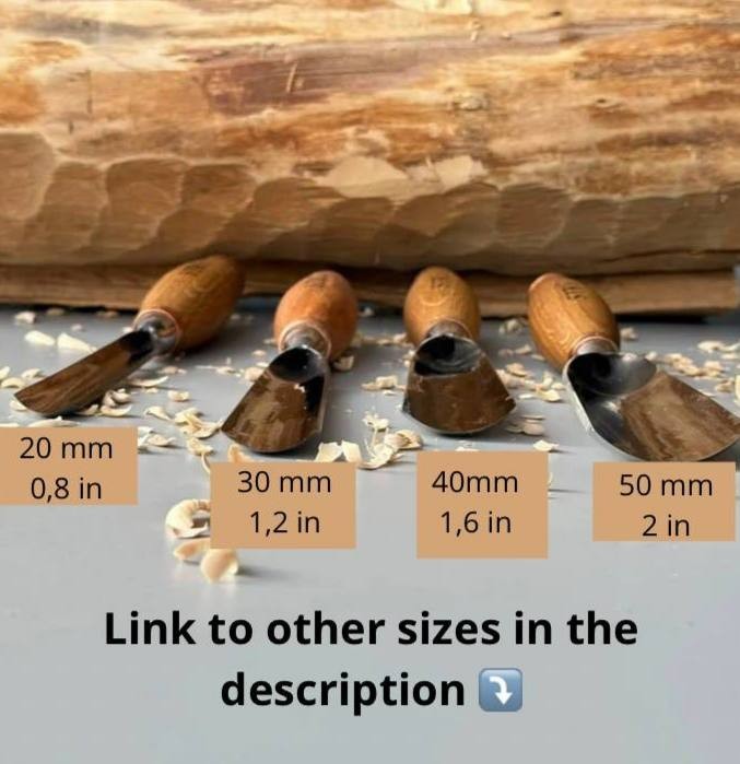 Handmade Wood Carving Chisel – Large Forged Sculpture Gouge Sweep