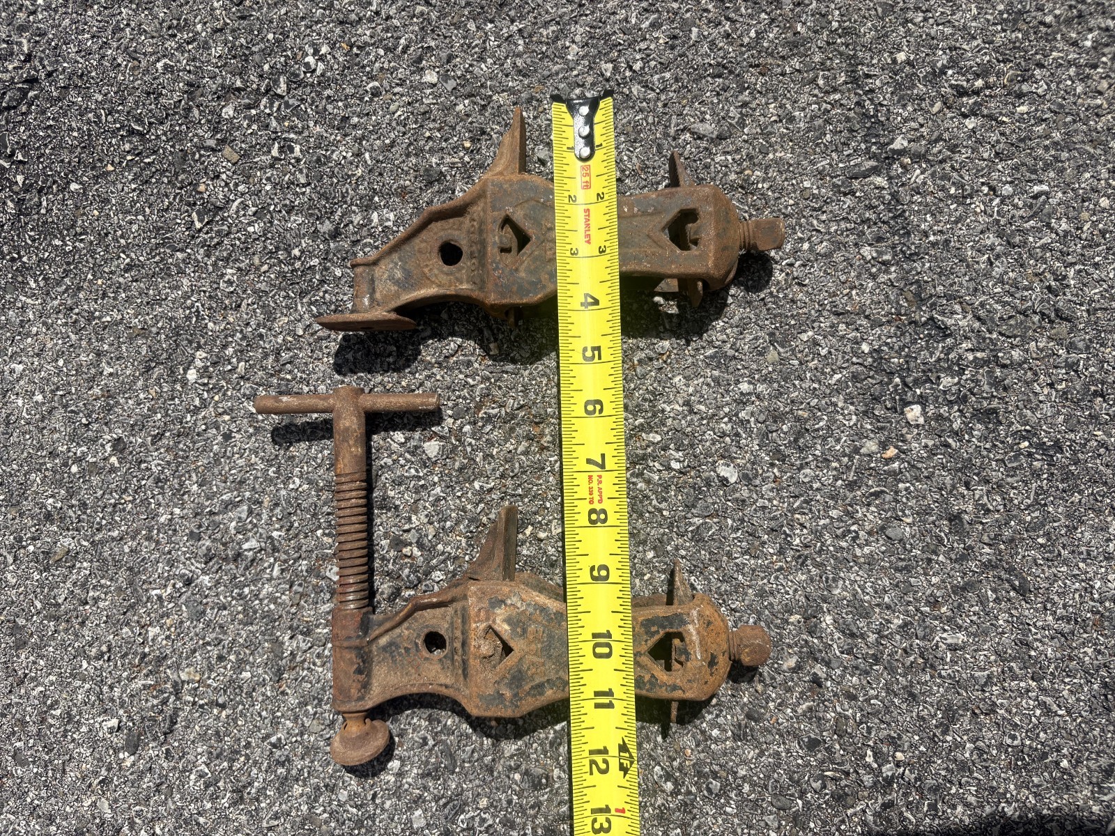 Boston 1896 Cast Iron Wood Clamp Threaded End Bar Clamp Sash Clamp Head No2