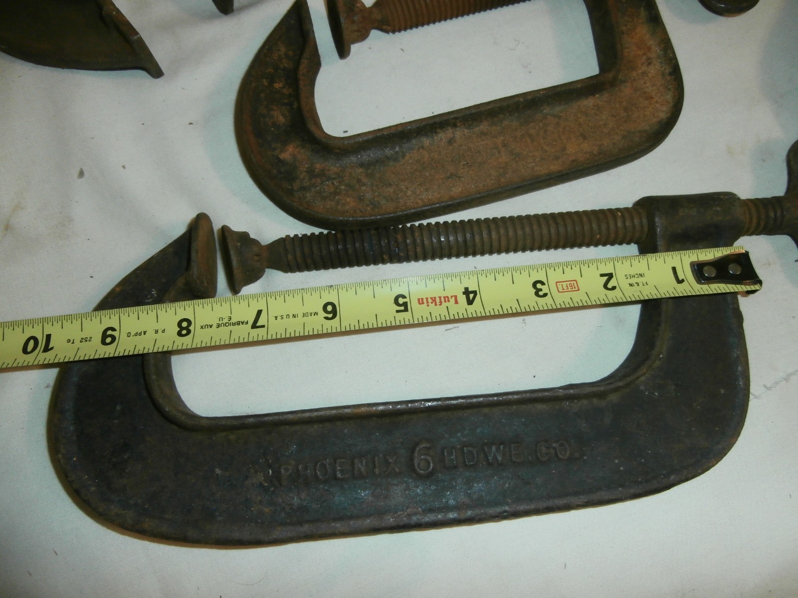 6 Vintage Butterfly Bat Wing Metal C Clamp Lot Cincinnati Frazer Jones Jorgensen
