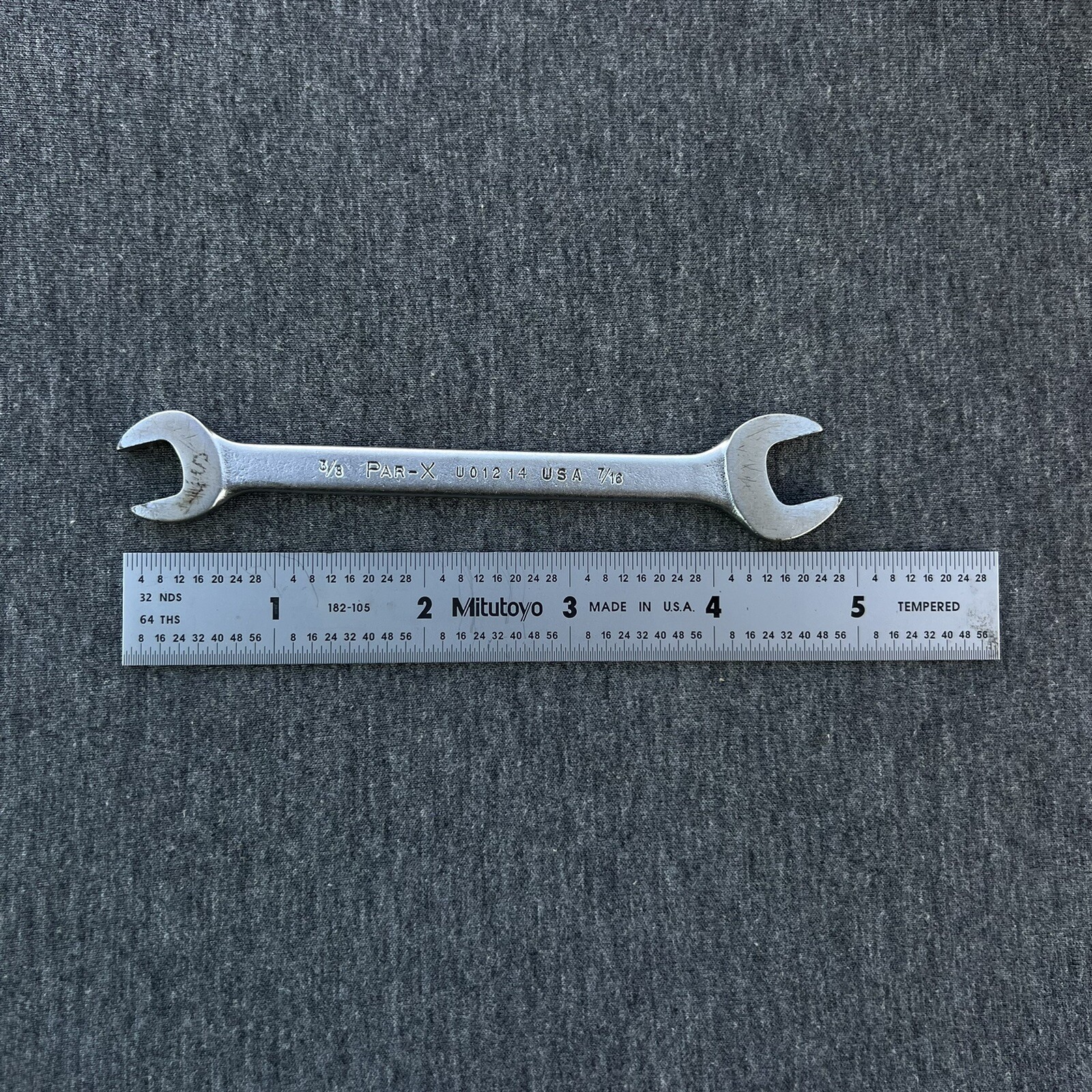 VINTAGE PAR-X TOOLS UO1012 5/16″ x 3/8″ OPEN END WRENCH 4-1/2″ LONG USA