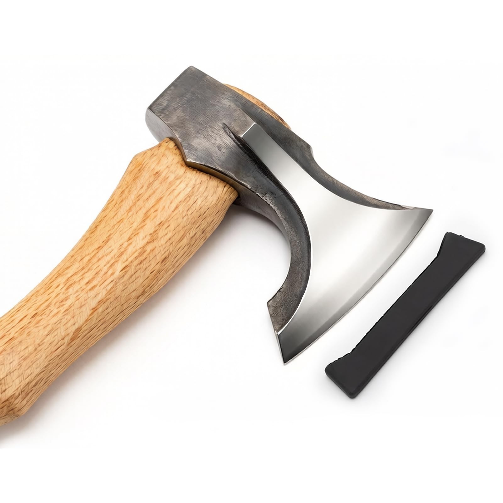 Hand Forged Camping Hatchet 14.7″ – Outdoor Splitting Axe for Wood Chopping & Ca