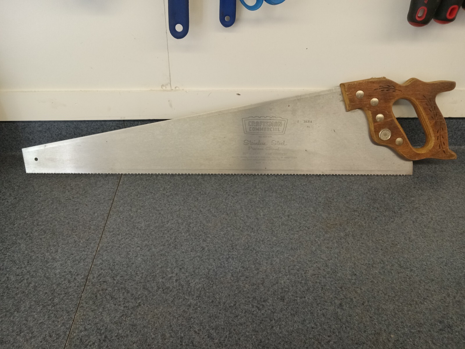 Craftsman Commercial 26 Inch – 10 Pt Fine Crosscut Hand Saw #36314 Made In USA