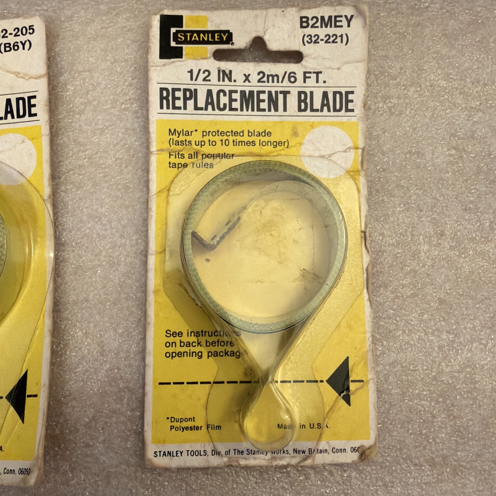 Vintage STANLEY Lot of 3 Tape Measure Replacement Blades. NOS. ~TWO SIZES~