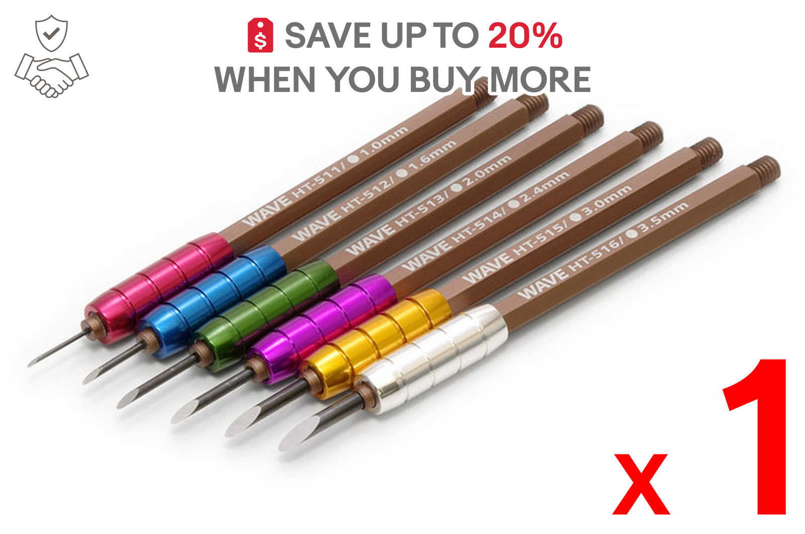 US ONLY x1 Wave HT-516 HG Narrow Engraving Chisel Round Blade 3.5mm