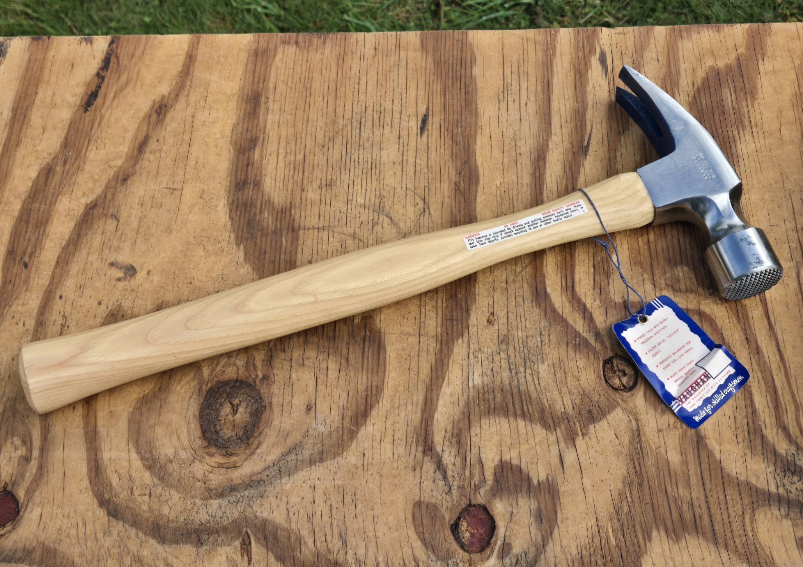Vntg NOS Vaughan USA 707M 32oz Pittsburgh Steel Framing Hammer Checkered Face