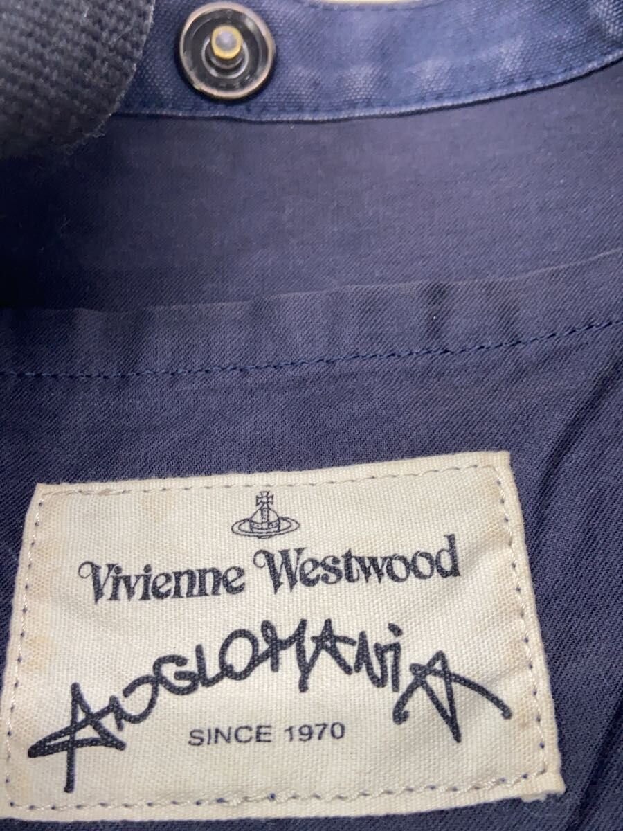 Vivienne Westwood Tote Bag 32×34-43cm Navy Used Scratches Stains