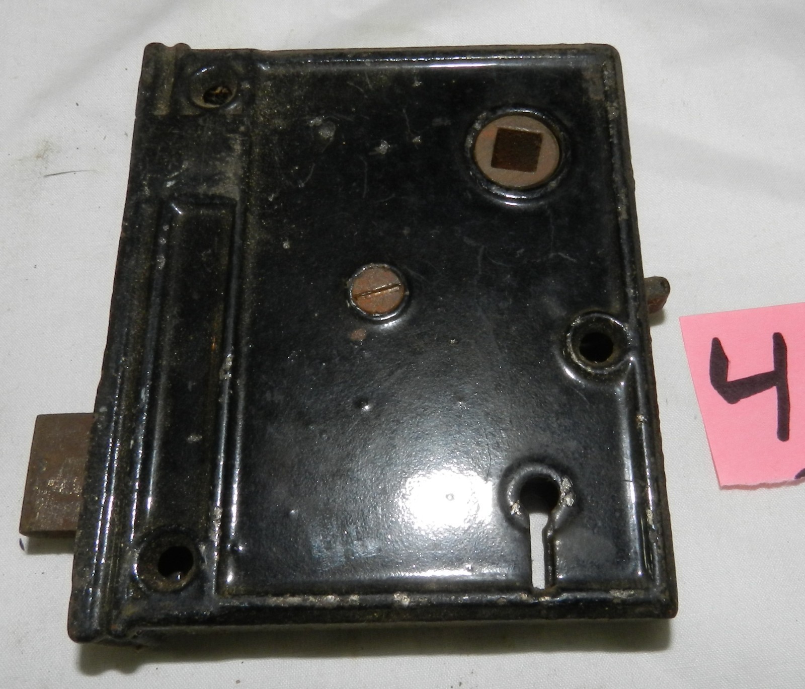 Lot #4- Vintage Antique Mortice Door Lock – No key – unknown maker
