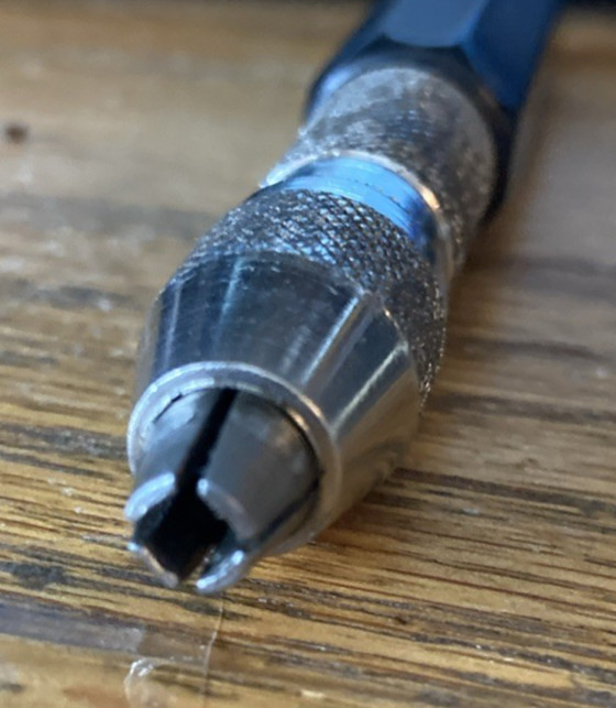 🗽VINTAGE STARRETT PIN VISE OCTAGONAL HANDLE 1/8″-5/16″