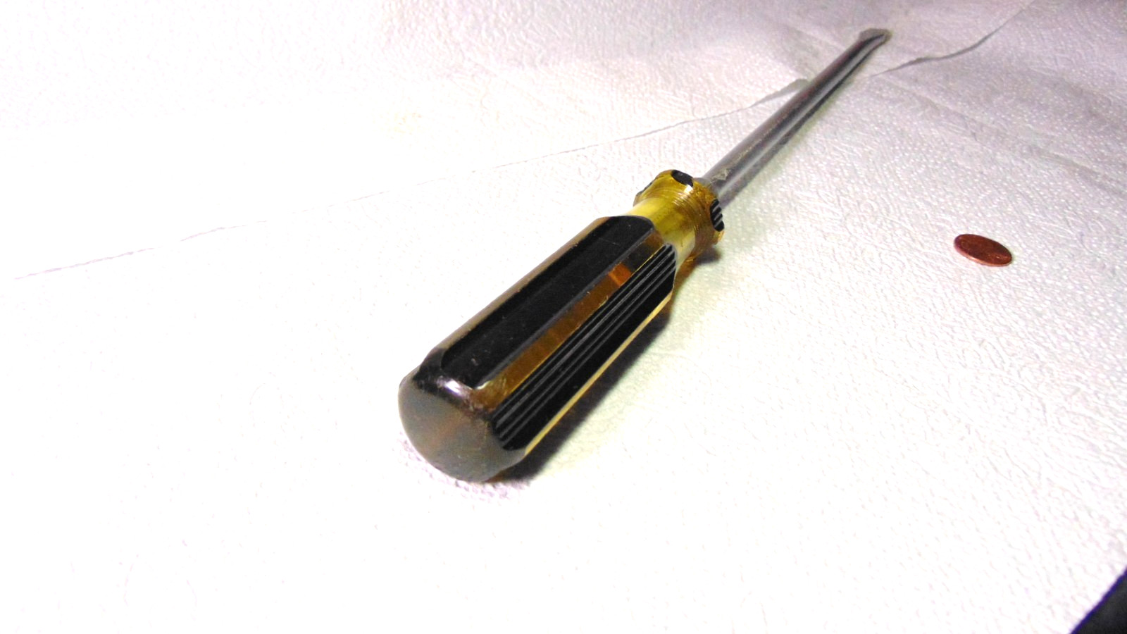 VINTAGE STANLEY 100 PLUS 1006-12 LONG 12″ SLOTTED SCREWDRIVER 3/8″ USA VERY NICE