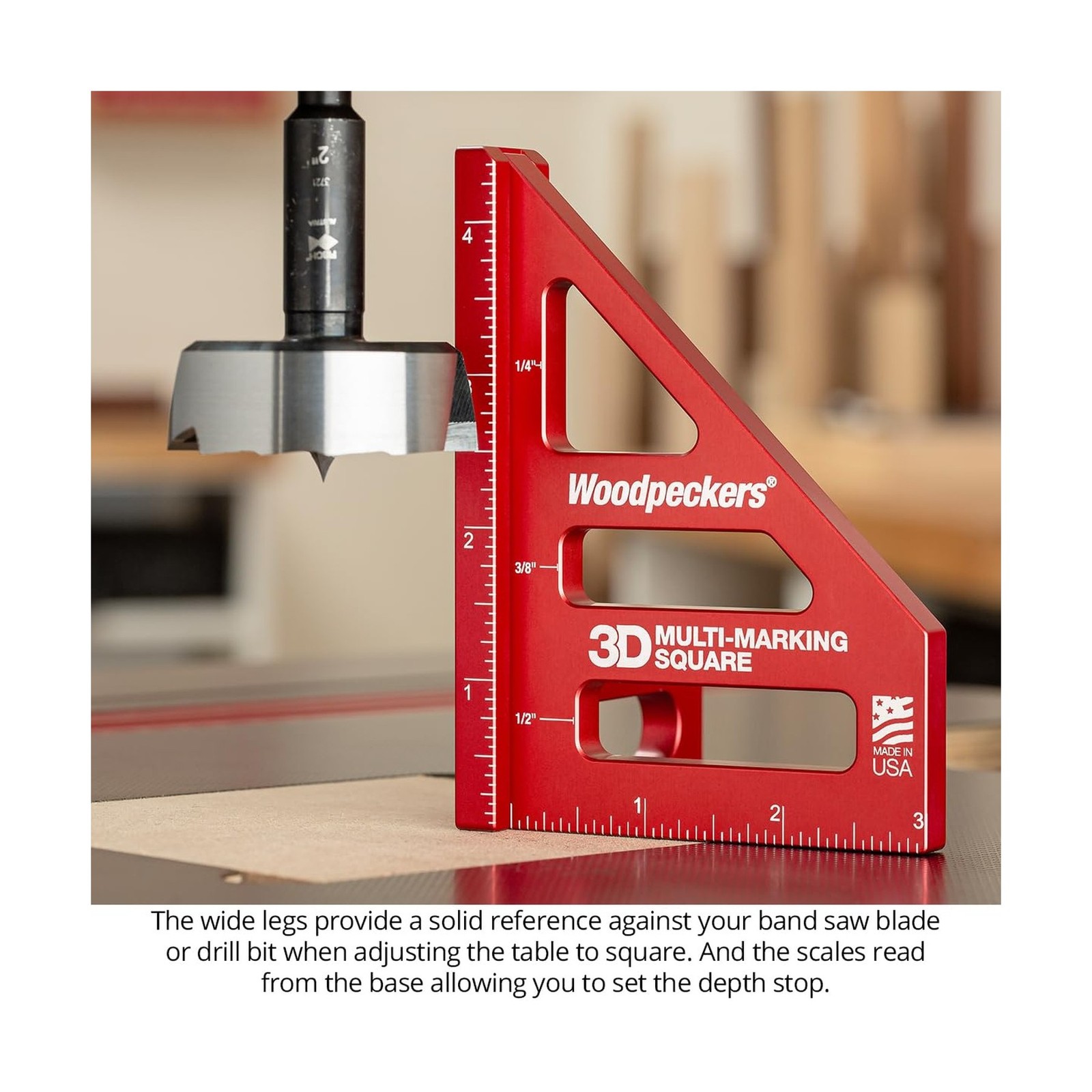 Woodpeckers 3D Multi-Marking Square, Inch Version, USA Made, Feature Packed A…