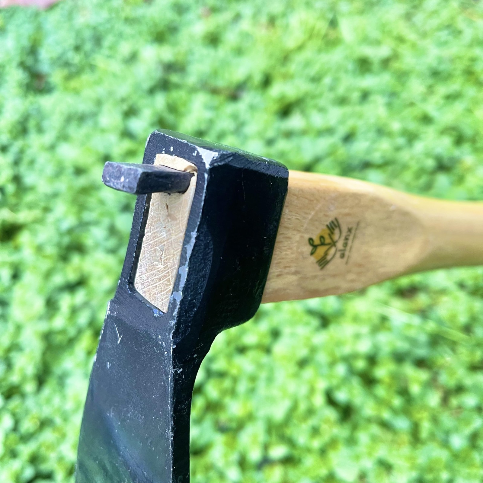 14 Inch Heavy Duty Wide Hoe, Japanese Carbon Steel with Oak Wooden Handle, Wi…