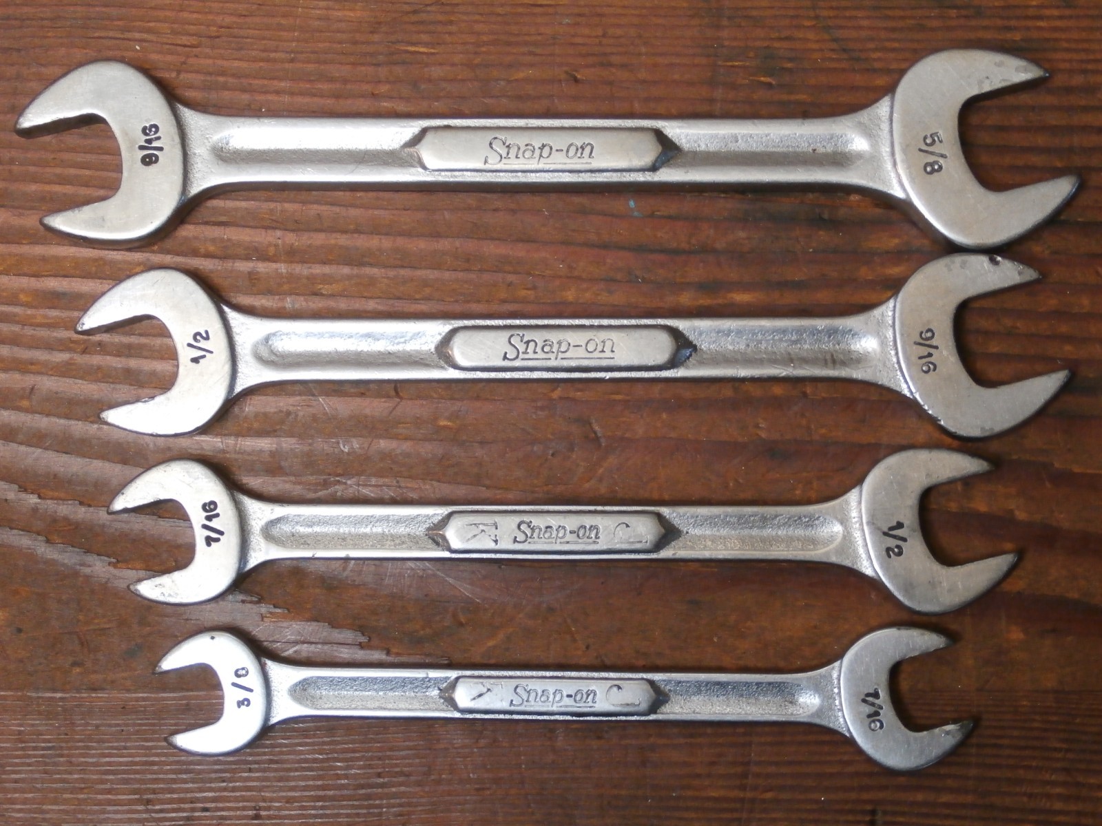 Vintage Snap-on VS Series Set of 4 Open End Wrenches 3/8″ – 5/8″