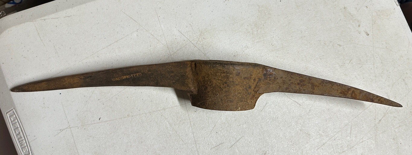 Vintage Railroad RR Pick Axe Head WARREN-TEED Railroad Tool 20.5″